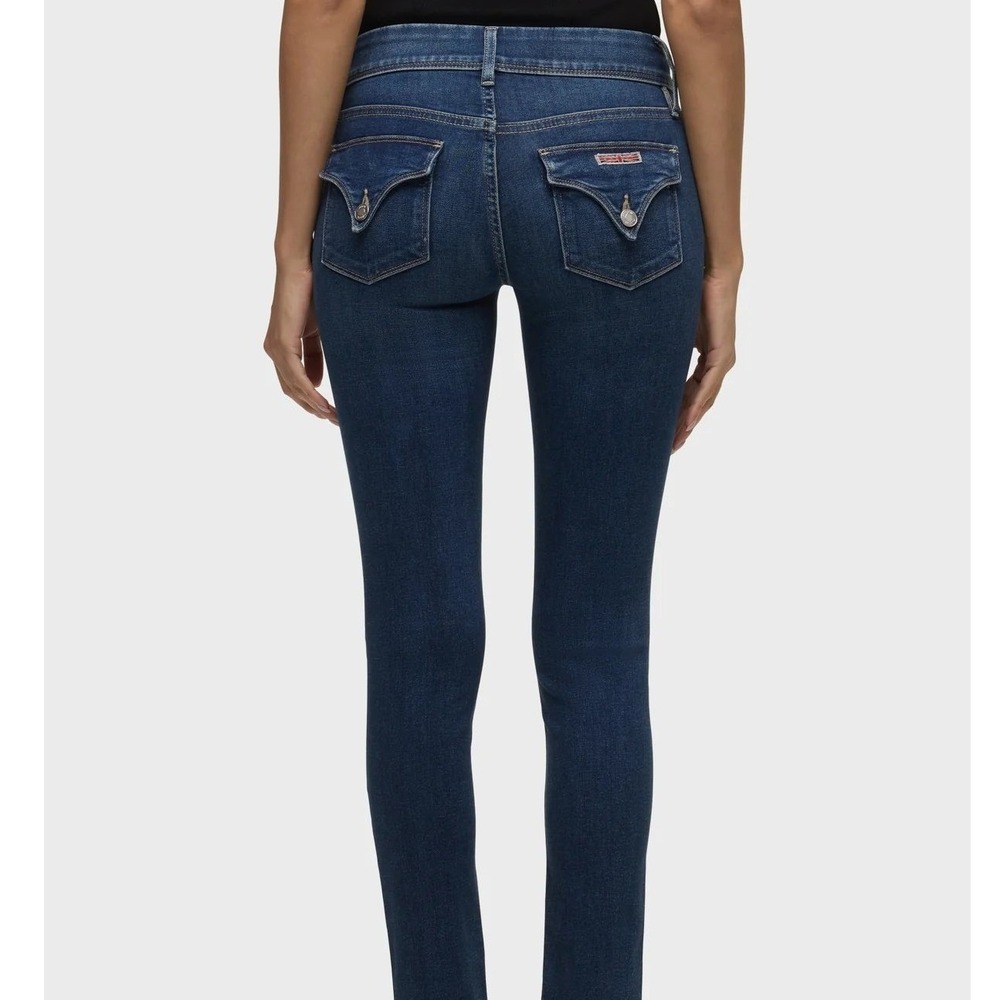 Hudson Collin Flap Skinny Jeans Dark Wash Low Rise 25 Y2K Grunge Chic Streetwear - Picture 1 of 9